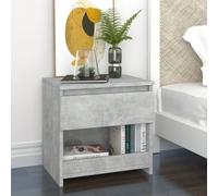 vidaXL Table de chevet Gris béton 40x30x39 cm Aggloméré Cette table de chevet au design élégant est un supplément intemporel à votre décoration intérieure. Fabriquée en aggloméré, cette table de cheve
