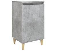 vidaXL Table de chevet Armoire de nuit 2 compartiments Rangement Moderne Gris béton Bois d'ingénierie