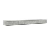 vidaXL Table de Chevet Gris béton avec 4 tiroirs | Table de Nuit en Bois d'ingénierie Design Moderne pour Le Rangement de la Chambre | Mobilier en Forme rectangulaire | Solution compacte Simple