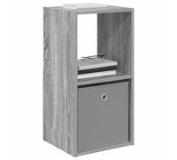 vidaXL Table de Chevet Gris Sonoma 35 x 32 x 68,5 cm Bois d'ingénierie, Salon, Rectangulaire, Design Moderne, Matériau Durable, Grand Espace de Rangement pour Tous Vos Essentiels et décor.