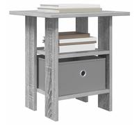 vidaXL Table de Chevet Gris Sonoma 41 x 40 x 45 cm Bois d'ingénierie, Salon, Moderne, Durable, Mobilier Rectangulaire avec Un Grand Espace de Rangement, Design Élégant pour Les Maisons Contemporaines