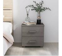 vidaXL Table de chevet HAMAR Gris clair 40x35x44,5 cm Bois pin massif 340407