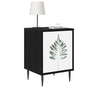vidaXL Table de Chevet HANAU 2 pc Chêne Noir 36 x 33 x 51 cm, Mobilier de Chambre Moderne, Table de Nuit rectangulaire avec Rangement, Organisateur Pratique pour Vos Essentiels