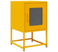 vidaXL Table de Chevet Jaune Moutarde 36x39x60,5 cm, Table d'appoint, Armoire de lit, Table d'appoint pour Chambre, Table de Nuit, Table de lit