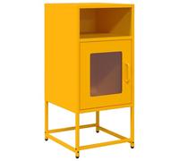 vidaXL Table de Chevet Jaune Moutarde 36x39x78 cm Acier laminé à Froid, Table d'appoint, Armoire de lit, Table d'appoint pour Chambre, Table de Nuit
