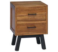 vidaXL Table de chevet Marron 40 x 35 x 55 cm Bois de teck massif