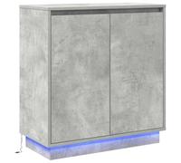 vidaXL Table de Chevet Moderne en Béton Gris avec Éclairage LED pour Rangement dans la Chambre Durable et Stylée Table de Nuit Mobilier Compact au Design Minimaliste Élément Décoratif Fonctionnel