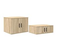 vidaXL Table de Chevet Moderne en chêne Sonoma avec Grand Espace de Rangement Design élégant et Durable Assemblage Facile Table de Nuit pour Chambre mobilier en Bois d'ingénierie Compact