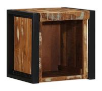 Table de chevet multicolore 40x35x40 cm bois de récupération