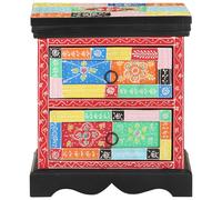 Vidaxl Table De Chevet Multicolore 40x35x45 Cm En Bois Composite Multicolore