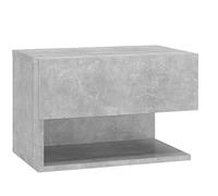 vidaXL Table de Chevet Murale Armoire de Chevet Suspendue Table de Nuit Flottante Armoire de Lit Meuble de Chambre à Coucher Gris Béton