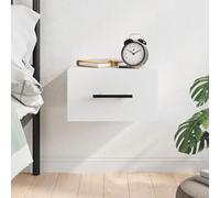vidaXL Table de chevet murale blanc 35x35x20 cm