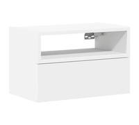vidaXL Table de chevet murale Blanc 45×26×28,5 cm – Armoire de chevet flottante