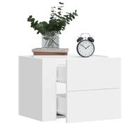 Vidaxl Table De Chevet Murale Blanc 45x30x35 Cm Blanc