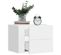 vidaXL Table de chevet murale blanc 45x30x35 cm, armoire de rangement, armoire murale suspendue, armoire de rangement 848325