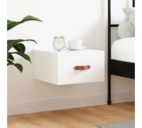 Vidaxl Table De Chevet Murale Blanc Brillant 35x35x20 Cm Blanc