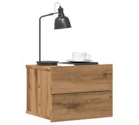vidaXL Table de chevet murale chêne artisanal 40x32x30 cm, armoire de chevet flottante, armoire de chevet suspendue, unité 855946