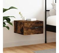 Vidaxl Table De Chevet Murale Chêne Fumé 35x35x20 Cm