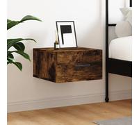 Vidaxl Table De Chevet Murale Chêne Fumé 35x35x20 Cm