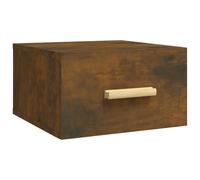 Vidaxl Table De Chevet Murale Chêne Fumé 35x35x20 Cm