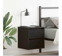 vidaXL Table de chevet murale chêne noir 38x34x40 cm, table de chevet, armoire de lit, table d'appoint de chambre, table de 861249