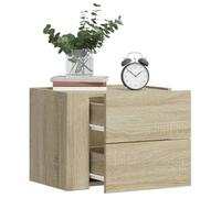 vidaXL Table de chevet murale chêne sonoma 45x30x35 cm, armoire de rangement, armoire murale suspendue, armoire de rangement 848329
