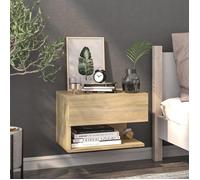 vidaXL Table de chevet murale 810959 Chêne sonoma
