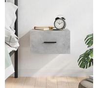 vidaXL Table de chevet murale gris béton 35x35x20 cm