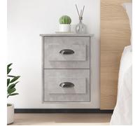 vidaXL Table de chevet murale gris béton 41,5x36x53 cm 816400
