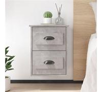 vidaXL Table de chevet murale gris béton 41,5x36x53 cm816400 Gris G