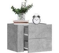 Vidaxl Table De Chevet Murale Gris Béton 45x30x35 Cm Gris