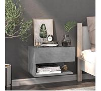 vidaXL Table de chevet murale Gris béton 810961