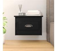 vidaXL Table de chevet murale Noir 41,5 x 36 x 28 cm 816378