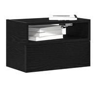 vidaXL Table de chevet murale noir 45x26x28,5 cm, armoire de chevet flottante, armoire de chevet suspendue, unité de chevet 858598