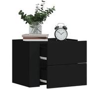 Vidaxl Table De Chevet Murale Noir 45x30x35 Cm Noir