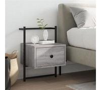vidaXL Table de chevet murale Sonoma gris 35x30x51cm bois d'ingénierie