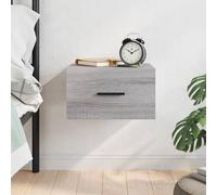 vidaXL Table de chevet murale sonoma gris 35x35x20 cm