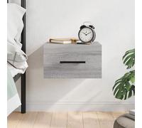 vidaXL Table de chevet murale sonoma gris 35x35x20 cm
