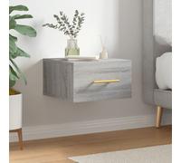 Vidaxl Table De Chevet Murale Sonoma Gris 35x35x20 Cm Gris