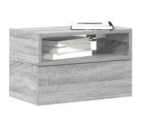 vidaXL Table de chevet murale sonoma gris 45x26x28,5 cm, armoire de chevet flottante, armoire de chevet suspendue, unité de 858606