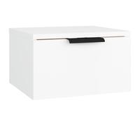 vidaXL Table de Chevet Murale Table de Nuit Armoire de Chevet Armoire de Lit Meuble de Chambre à Coucher Intérieur Blanc 34x30x20 cm