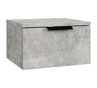 vidaXL Table de Chevet Murale Table de Nuit Armoire de Chevet Armoire de Lit Meuble de Chambre à Coucher Intérieur Gris Béton 34x30x20 cm