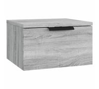 vidaXL Table de Chevet Murale Table de Nuit Suspendue Armoire de Chevet Flottante Armoire de Lit Chambre à Coucher Sonoma Gris 34x30x20 cm