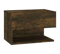 vidaXL Table de Chevet Murale Table de Nuit Suspendue Armoire de Chevet Flottante Armoire de Lit Meuble de Chambre à Coucher Intérieur Chêne Fumé