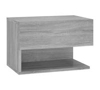 vidaXL Table de Chevet Murale Table de Nuit Suspendue Armoire de Chevet Flottante Armoire de Lit Meuble de Chambre à Coucher Intérieur Sonoma Gris