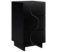 vidaXL Table de Chevet Noir 33,5 x 34,5 x 60 cm Bois d'ingénierie