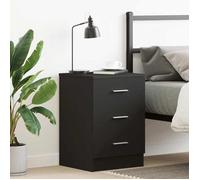 vidaXL Table de chevet Noir 38 x 35 x 56 cm Aggloméré 800452