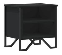vidaXL Table de chevet Noir 40 x 30 x 40 cm Aggloméré avec support de téléphone