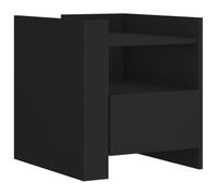 vidaXL Table de chevet noir 45x50x50 cm bois d'ingénierie