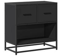 vidaXL Table de Chevet Noir 60x31x60 cm Bois d'ingénierie et métal, Table d'appoint, Armoire de lit, Table d'appoint pour la Chambre, Table de Nuit